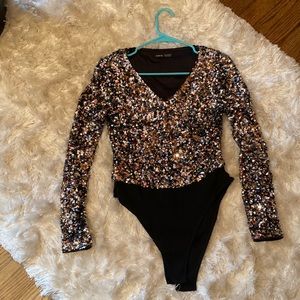 Brand new never worn sequins bodysuit